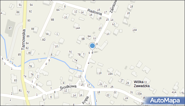 Tarnowiec, Zamkowa, 6, mapa Tarnowiec