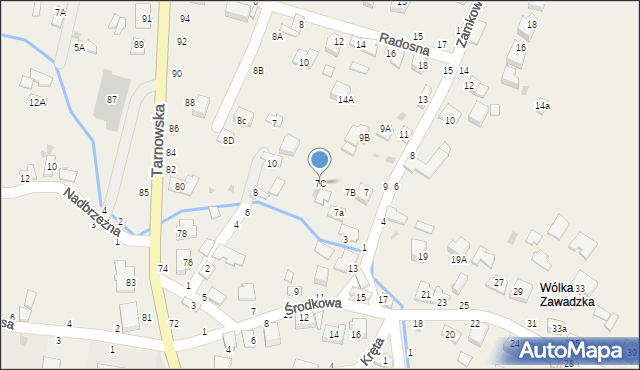 Tarnowiec, Zamkowa, 7C, mapa Tarnowiec