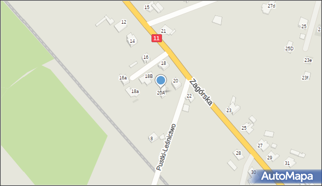 Tarnowskie Góry, Zagórska, 20A, mapa Tarnowskie Góry