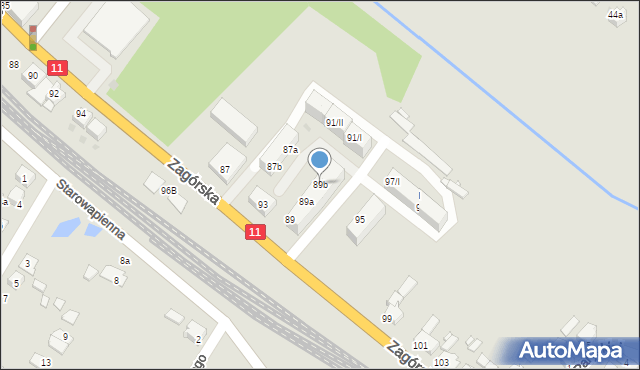 Tarnowskie Góry, Zagórska, 89b, mapa Tarnowskie Góry