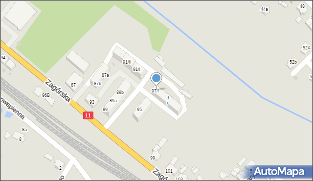 Tarnowskie Góry, Zagórska, 97/I, mapa Tarnowskie Góry