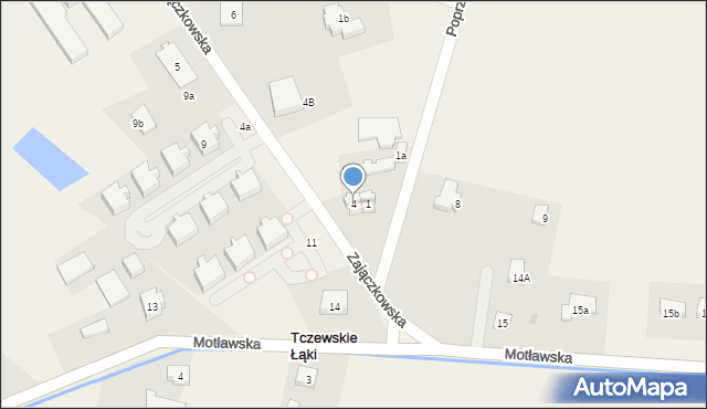 Tczewskie Łąki, Zajączkowska, 4, mapa Tczewskie Łąki