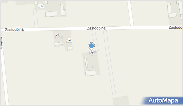 Tłuchowo, Zastodólna, 15, mapa Tłuchowo