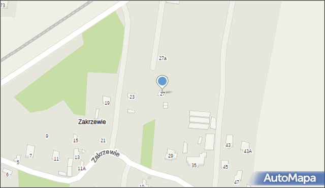 Tłuszcz, Zakrzewie, 27, mapa Tłuszcz