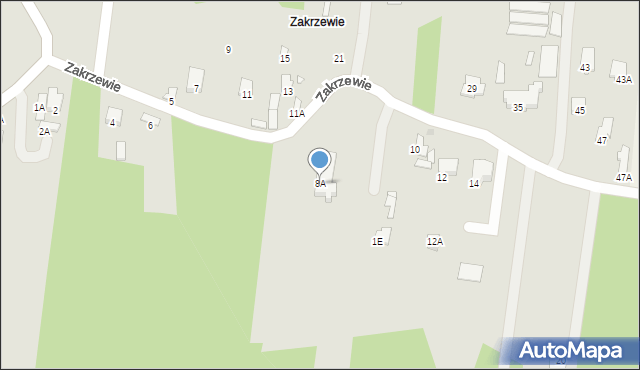 Tłuszcz, Zakrzewie, 8A, mapa Tłuszcz