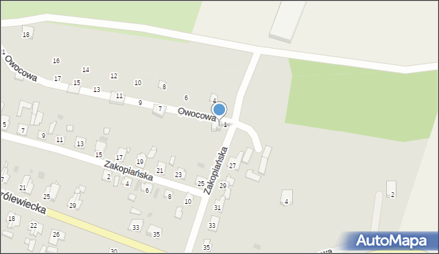 Tolkmicko, Zakopiańska, 27A, mapa Tolkmicko