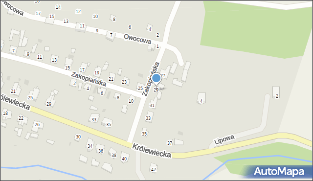 Tolkmicko, Zakopiańska, 29, mapa Tolkmicko