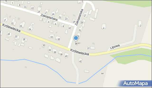 Tolkmicko, Zakopiańska, 35, mapa Tolkmicko