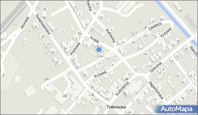 Tolkmicko, Zawiszy, 5, mapa Tolkmicko