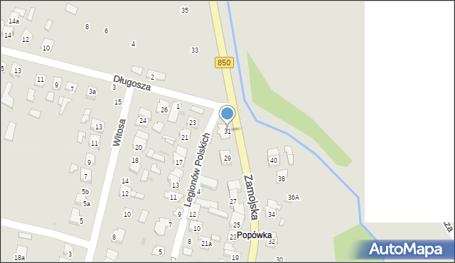 Tomaszów Lubelski, Zamojska, 31, mapa Tomaszów Lubelski