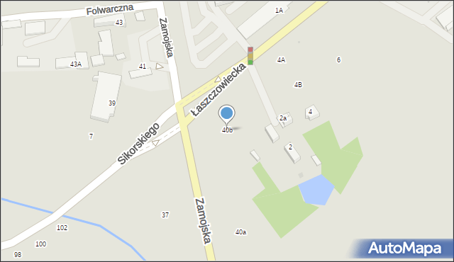 Tomaszów Lubelski, Zamojska, 40b, mapa Tomaszów Lubelski