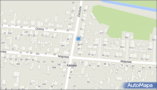 Tomaszów Mazowiecki, Zacisze, 46, mapa Tomaszów Mazowiecki