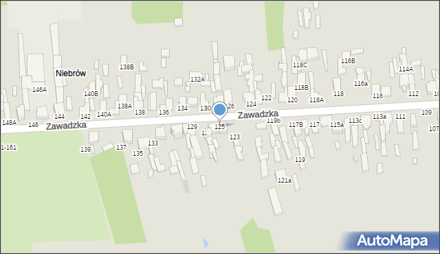 Tomaszów Mazowiecki, Zawadzka, 125, mapa Tomaszów Mazowiecki