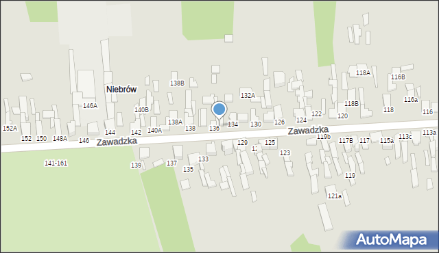 Tomaszów Mazowiecki, Zawadzka, 134A, mapa Tomaszów Mazowiecki