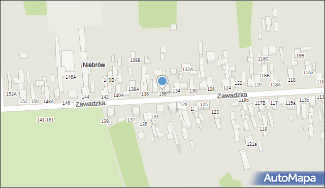 Tomaszów Mazowiecki, Zawadzka, 136, mapa Tomaszów Mazowiecki