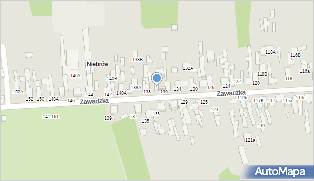 Tomaszów Mazowiecki, Zawadzka, 136A, mapa Tomaszów Mazowiecki