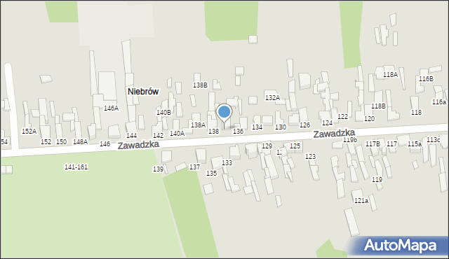 Tomaszów Mazowiecki, Zawadzka, 136B, mapa Tomaszów Mazowiecki