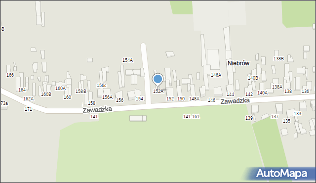 Tomaszów Mazowiecki, Zawadzka, 152A, mapa Tomaszów Mazowiecki