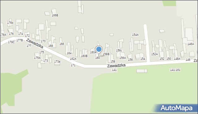 Tomaszów Mazowiecki, Zawadzka, 158C, mapa Tomaszów Mazowiecki