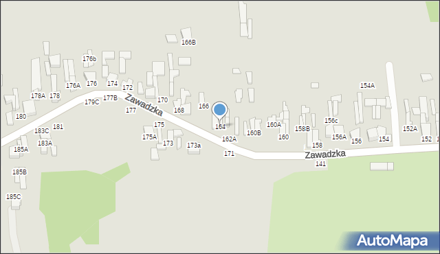 Tomaszów Mazowiecki, Zawadzka, 164, mapa Tomaszów Mazowiecki