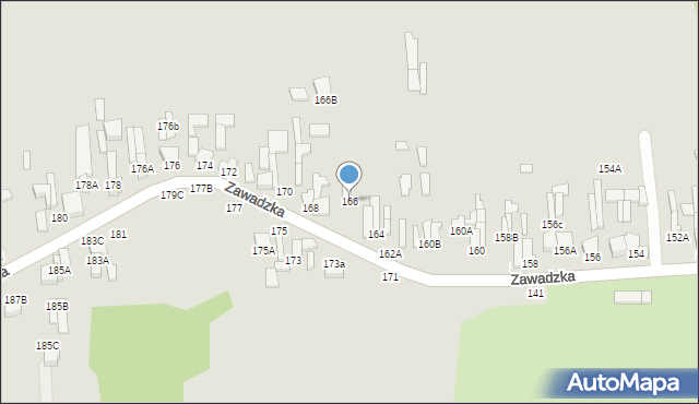 Tomaszów Mazowiecki, Zawadzka, 166, mapa Tomaszów Mazowiecki