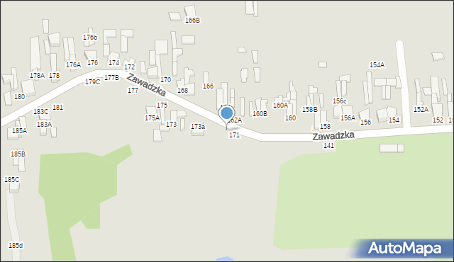 Tomaszów Mazowiecki, Zawadzka, 171A, mapa Tomaszów Mazowiecki