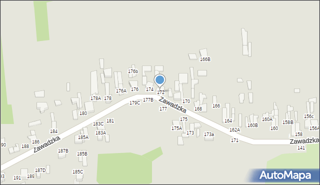 Tomaszów Mazowiecki, Zawadzka, 172, mapa Tomaszów Mazowiecki