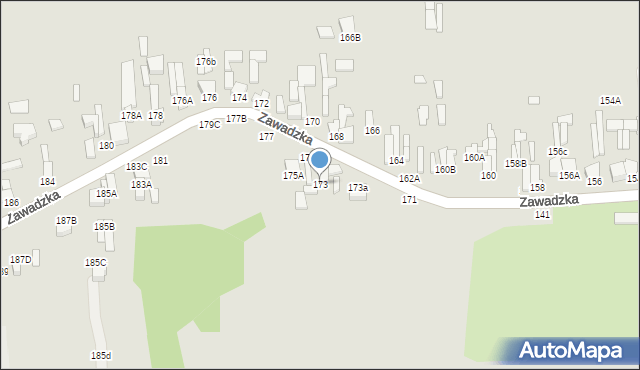 Tomaszów Mazowiecki, Zawadzka, 173, mapa Tomaszów Mazowiecki