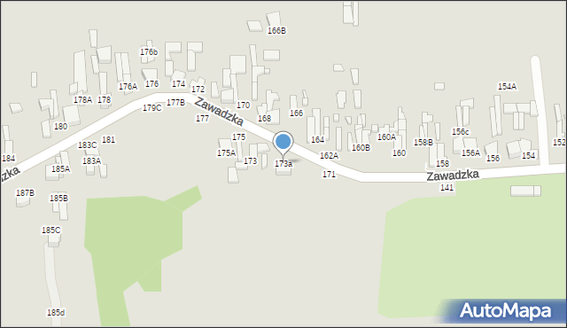 Tomaszów Mazowiecki, Zawadzka, 173a, mapa Tomaszów Mazowiecki