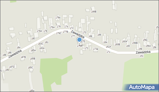 Tomaszów Mazowiecki, Zawadzka, 175A, mapa Tomaszów Mazowiecki