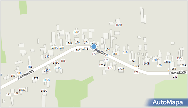 Tomaszów Mazowiecki, Zawadzka, 177, mapa Tomaszów Mazowiecki