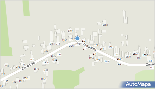 Tomaszów Mazowiecki, Zawadzka, 177B, mapa Tomaszów Mazowiecki