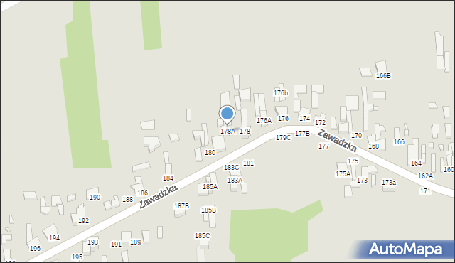 Tomaszów Mazowiecki, Zawadzka, 178A, mapa Tomaszów Mazowiecki