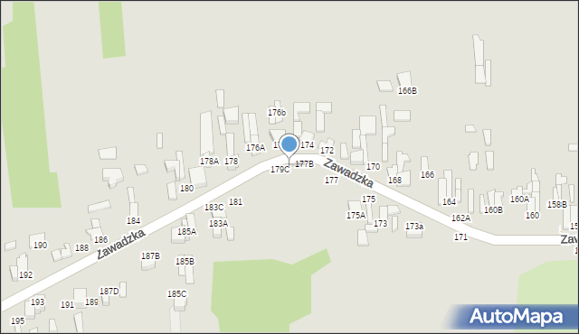 Tomaszów Mazowiecki, Zawadzka, 179A, mapa Tomaszów Mazowiecki