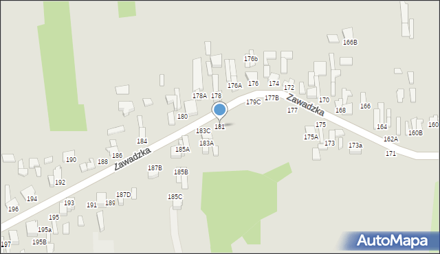 Tomaszów Mazowiecki, Zawadzka, 181, mapa Tomaszów Mazowiecki