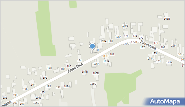 Tomaszów Mazowiecki, Zawadzka, 182, mapa Tomaszów Mazowiecki