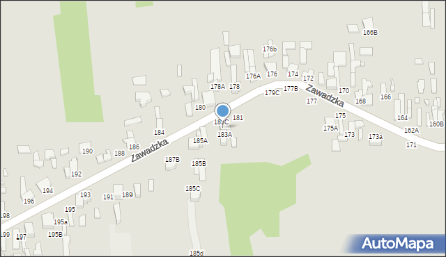 Tomaszów Mazowiecki, Zawadzka, 183B, mapa Tomaszów Mazowiecki