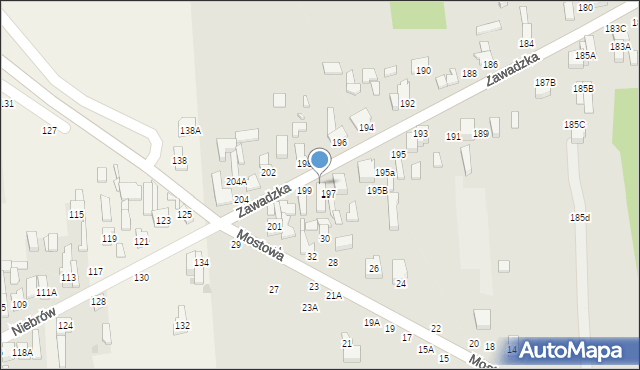 Tomaszów Mazowiecki, Zawadzka, 197a, mapa Tomaszów Mazowiecki