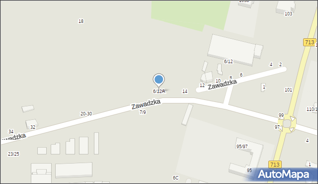 Tomaszów Mazowiecki, Zawadzka, 6/12A, mapa Tomaszów Mazowiecki