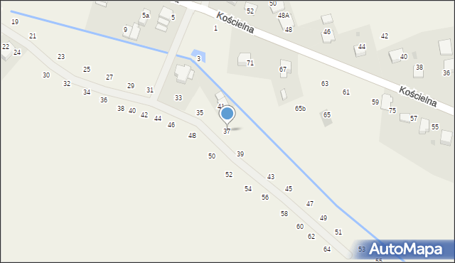 Tomaszowice, Zacisze, 37, mapa Tomaszowice