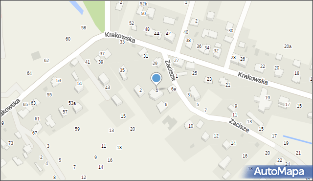 Tomaszowice, Zacisze, 4, mapa Tomaszowice