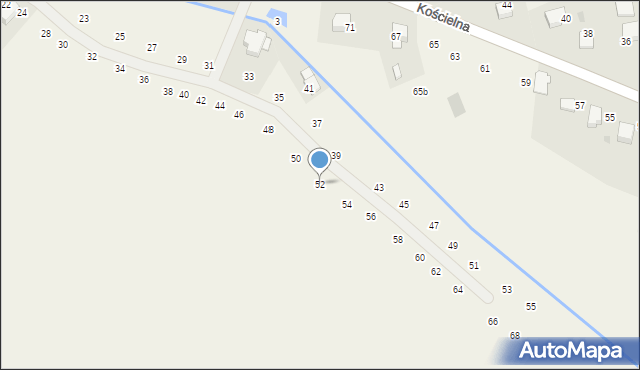 Tomaszowice, Zacisze, 52, mapa Tomaszowice