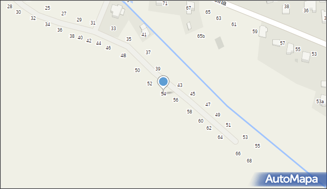 Tomaszowice, Zacisze, 54, mapa Tomaszowice