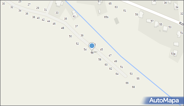 Tomaszowice, Zacisze, 56, mapa Tomaszowice