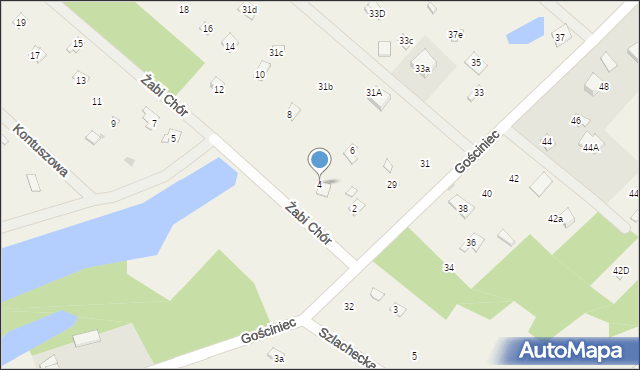 Topolina, Żabi Chór, 4, mapa Topolina