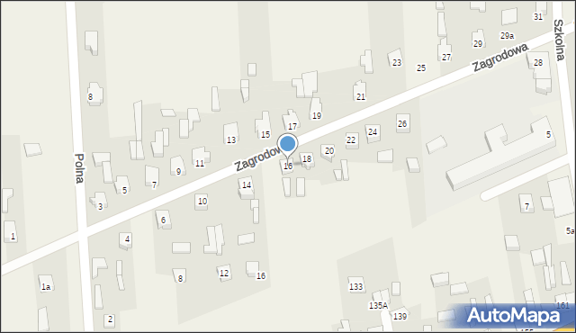 Trębaczew, Zagrodowa, 16, mapa Trębaczew