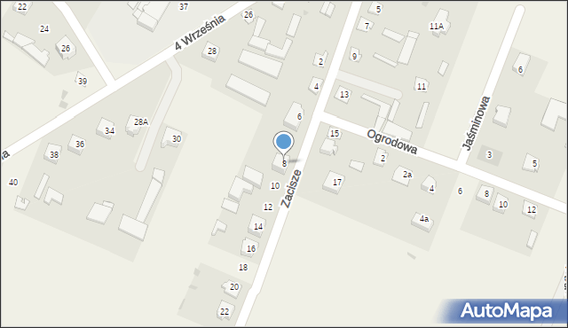 Troszyn, Zacisze, 8, mapa Troszyn