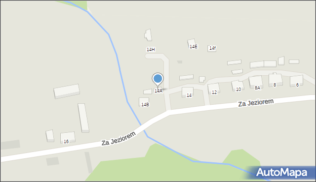 Trzcianka, Za Jeziorem, 14A, mapa Trzcianka