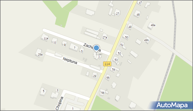 Trzebież, Zachodnia, 3, mapa Trzebież