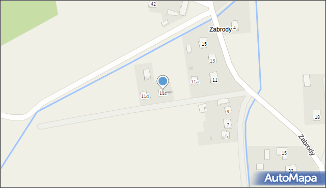 Trześń, Zabrody, 11c, mapa Trześń